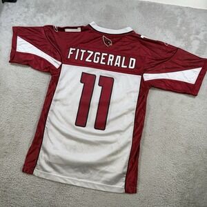 Vintage Arizona Cardinals Larry Fitzgerald Jersey Mens Small White 11 Reebok NFL